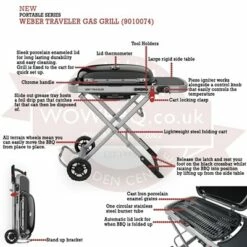 Weber Traveler Portable Gas BBQ -UK BBQ Sales 2024 9010074 5