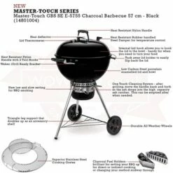 Weber Master-Touch GBS E-5755 Charcoal Grill 57cm Black 5 Weber Master-Touch GBS E-5755 Charcoal Grill 57cm Black -UK BBQ Sales 2024 WEB14801004 7