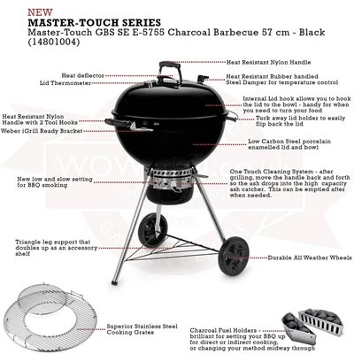 Weber Master-Touch GBS E-5755 Charcoal Grill 57cm Black Weber Master-Touch GBS E-5755 Charcoal Grill 57cm Black -UK BBQ Sales 2024 WEB14801004 7